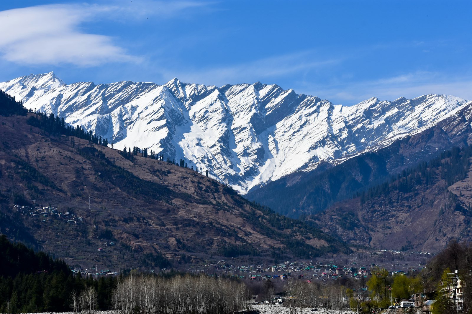 Aerial landscape - Darshan · Ladakh · mountain and monastery