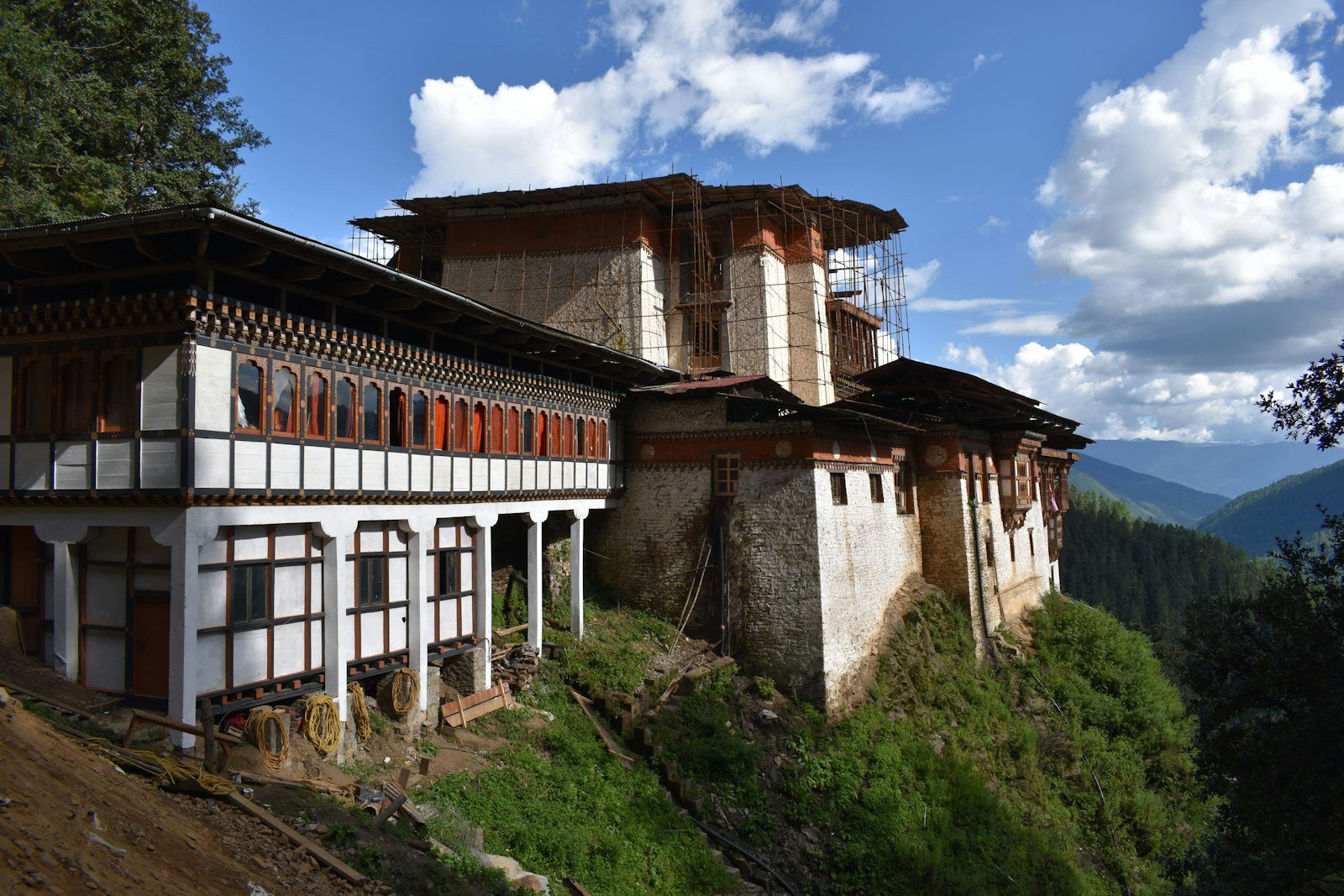 Prayer flags and Himalayan valley - Bhutan · The Himalaya