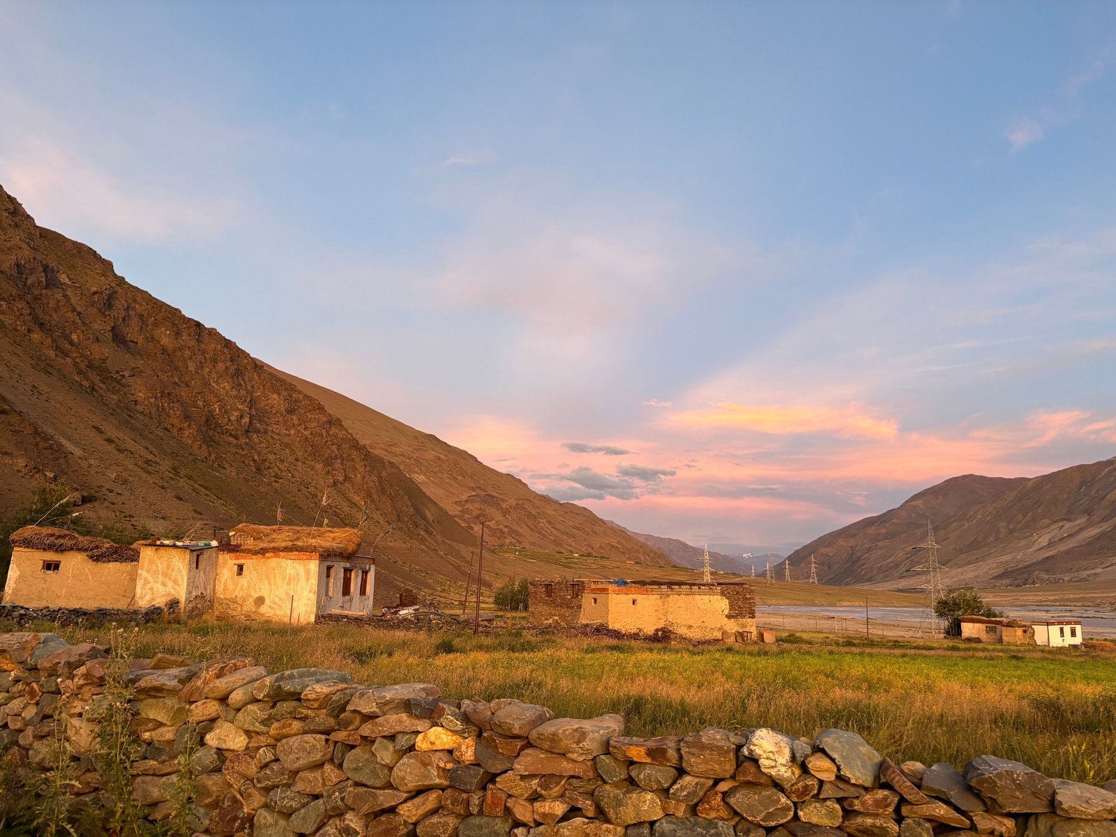 A farmhouse in a Ladakh valley